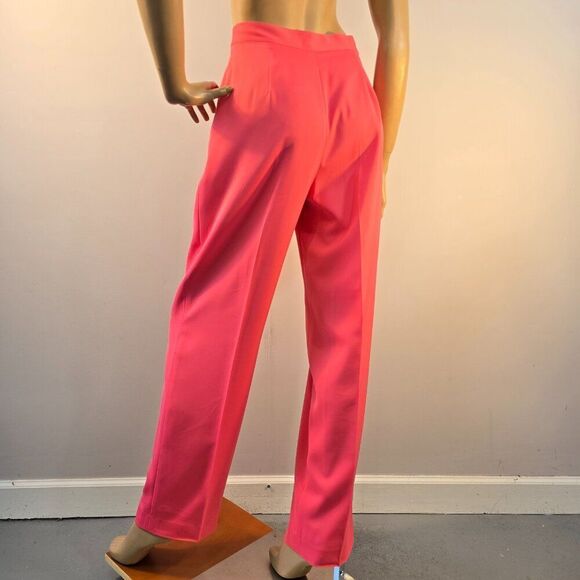 Mary McFadden Collection Dress Pants Womens Sz 8 Pink Vtg 90s Y2K High Waisted - Picture 2 of 12